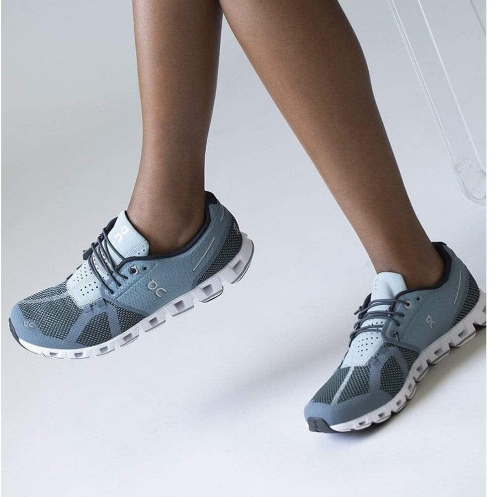 ON CLOUD Women's Cloud Low Top Running Sneakers In Tide/magnet Size 9 - Picture 10 of 13